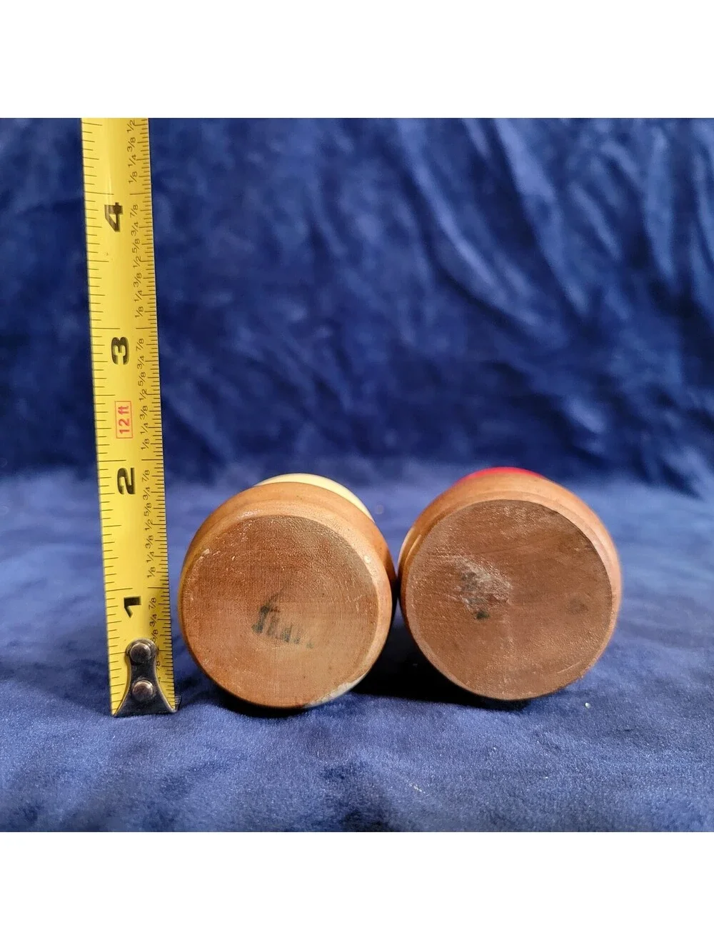 Vintage Salty & Peppy Wooden Chef Salt Pepper Shakers Japan MCM 2.5